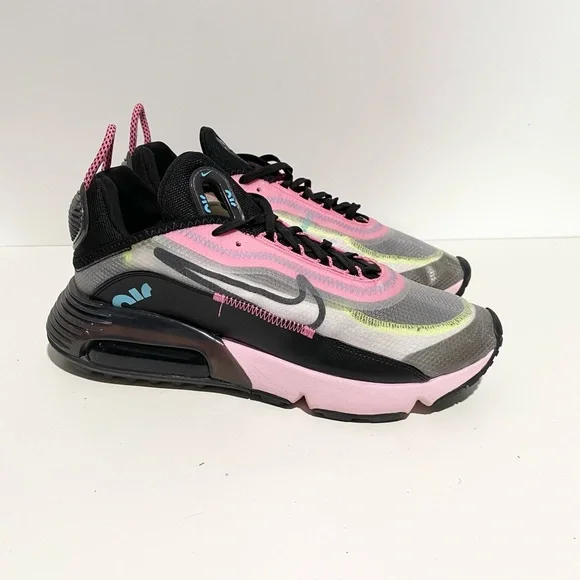 Womens Nike Air Max 2090 Black/Pink Sneaker CW4286-100‎ Modern POP - Picture 4 of 7
